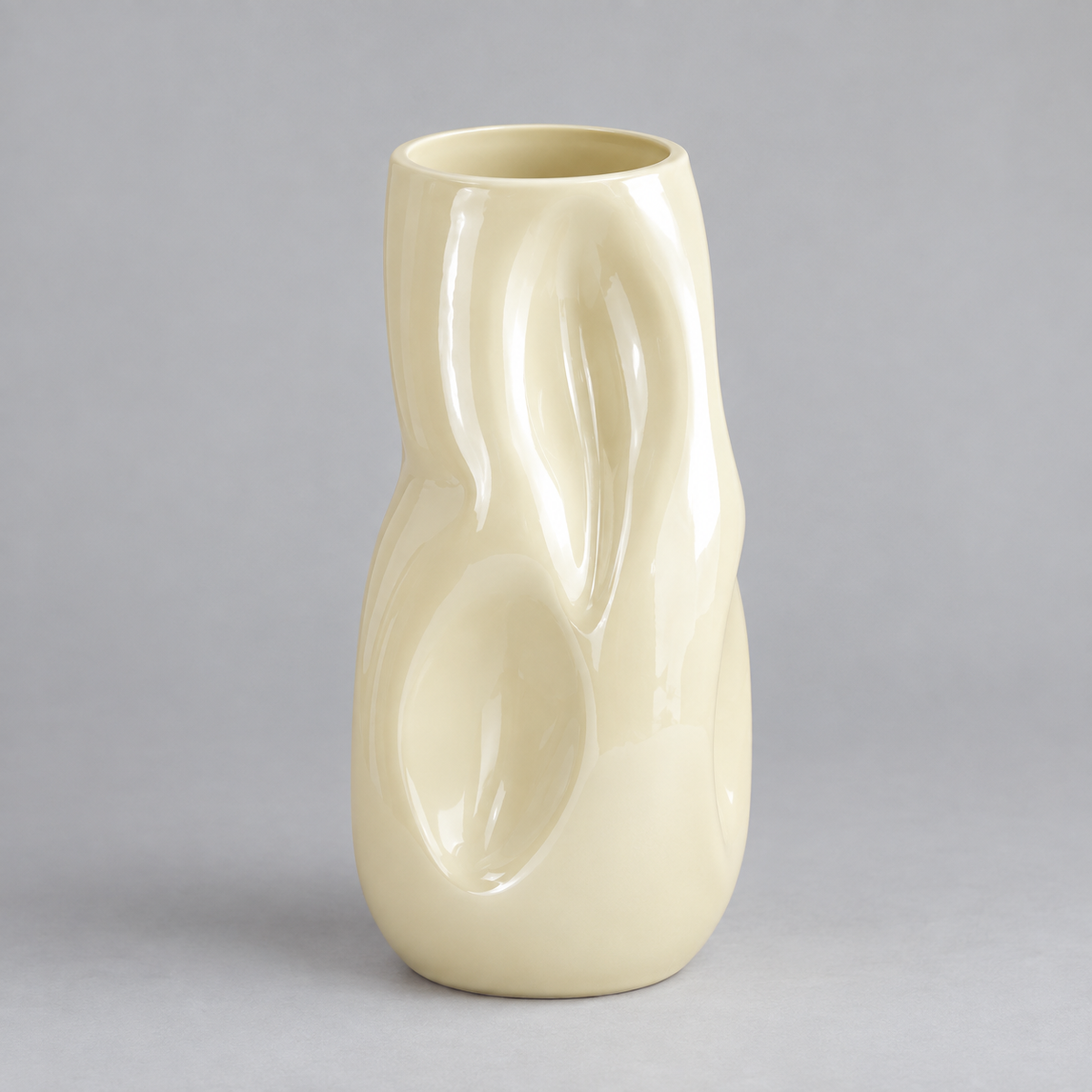 Organisk · smørgul vase uden blomster