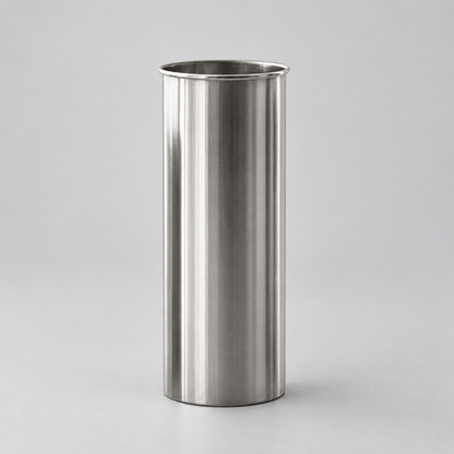 Cylinder · stål vase uden blomster